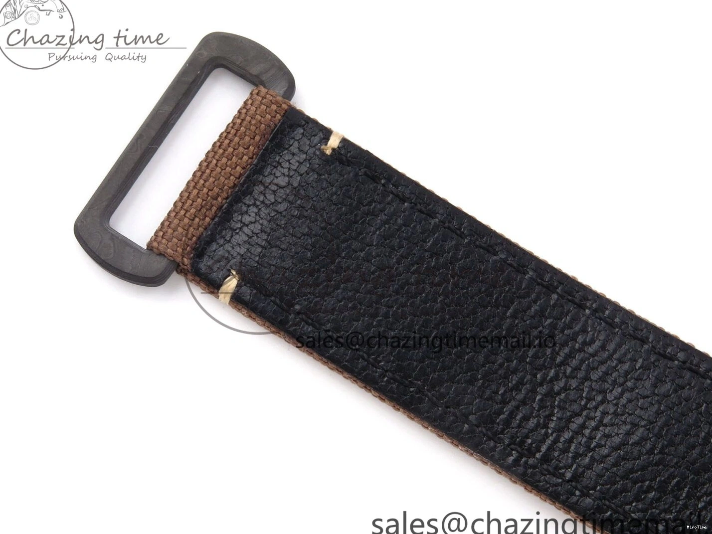 MiroTime 0118 Refined Daytona DIW “DESERT EAGLE”  White Carbon DIWF 1:1 Best Edition Cream Brown Dial on Brown Nylon Strap SH 1074